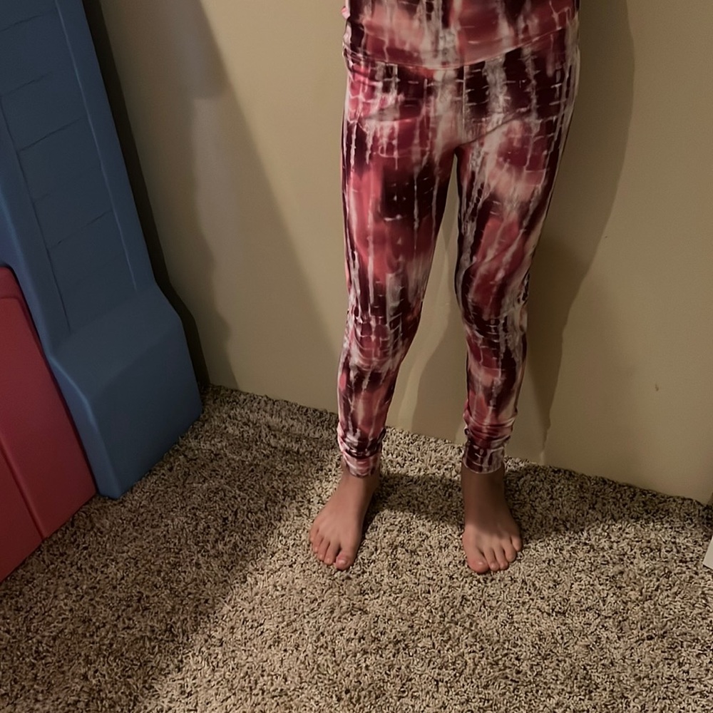 Justice tie dye pants size ten